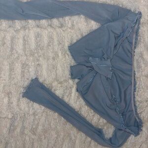 Women's Blue long sleeve going out top